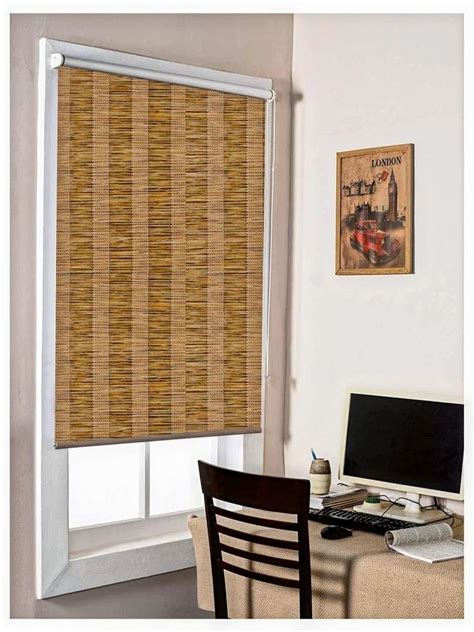 Plain Commercial And Residential Brown PVC Window Roller Blind At Rs 65