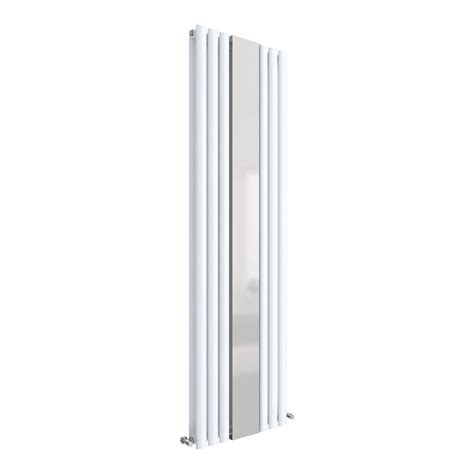 Hudson Reed Revive Vertical Double Panel Designer Radiator With Mirror