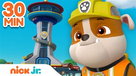 Rubble Lookout Tower Rescues W Paw Patrol Chase And Skye 30 Minute Compilation Rubble And Crew