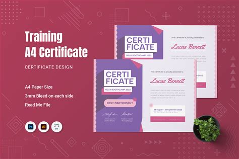 training certificate graphic  fannanstudio creative fabrica