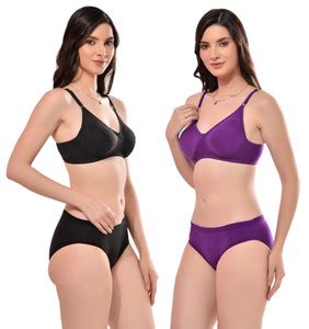 Unitrust Premium Quality Lingerie Set Non Padded Bra And Matching Panty For Women Lingerie Set