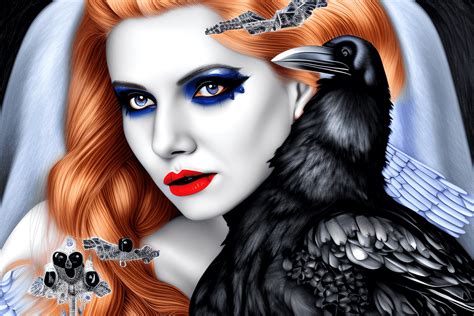 Seductive Angelic Blonde Vampire Lady With Bloody Red Lips Smiling Creative Fabrica