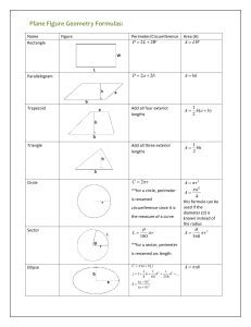 geometry formulas plane solid figures