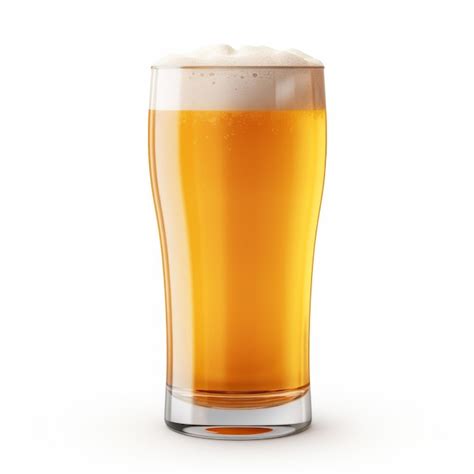 premium ai image photorealistic pale ale cup mock   white background