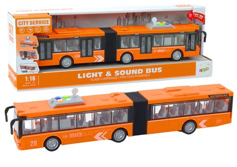 Articulated City Bus 116 Drive Lights Sounds Drive Orange Toys