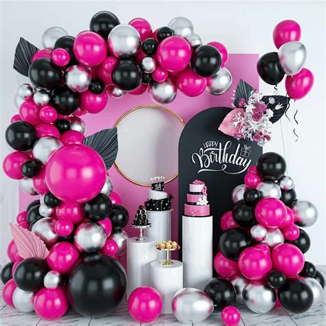 Hot Pink Balloon Garland Kit Microplush