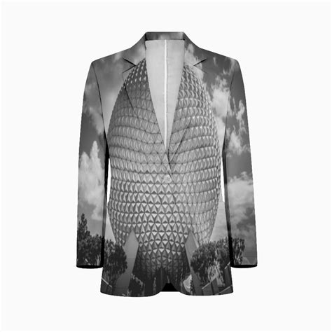 EPCOT Ball Black and White Mens Suits Shawl Collar Slim Fit Suit Mens