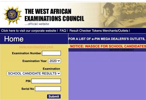 Ghana Wassce Result Checker Portal Check Your Result