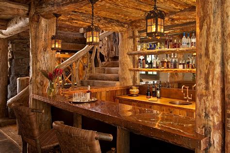 Rustic home bar design - Decoist