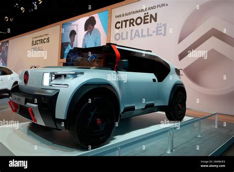 The Citroen Oli All Electric Concept Car On Display During The Media