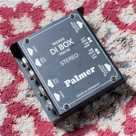 Palmer PAN 04 Stereo Passive DI Box Second Hand Reverb