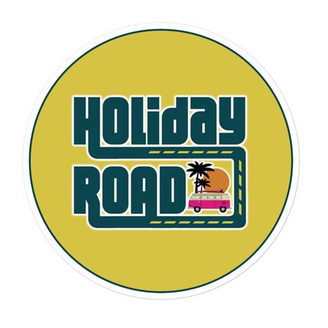 holiday road logo sticker etsy