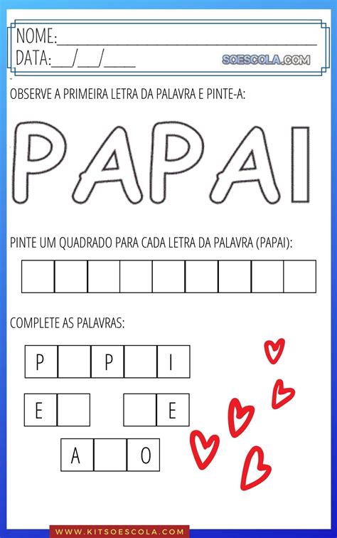 Atividades Dia Dos Pais Educaçao Infantil