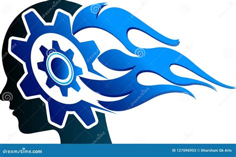 Head Gear Logo Stock Vector Illustration Of Brainpower 127096953