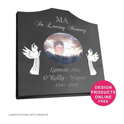 A Memorial Plaque With An Angel On It And The Words In Loving Memory