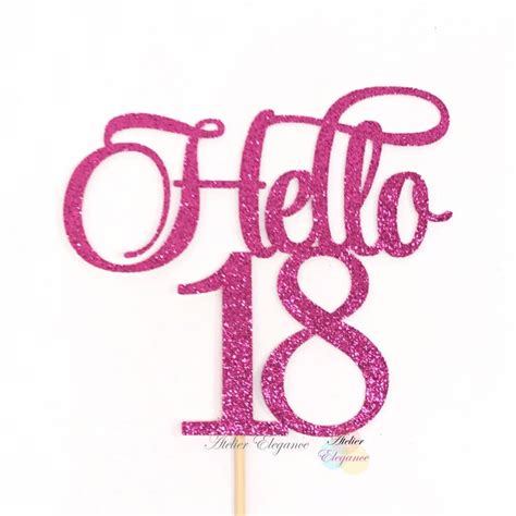 Hello 18 Cake Topper 18th Birthday Cake Topper 18th Birthday - Etsy Canada
