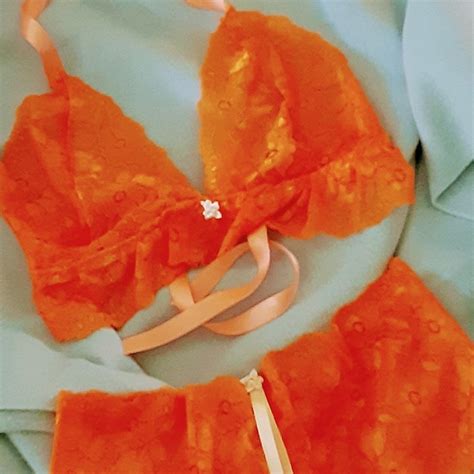 Orange Lingerie Etsy