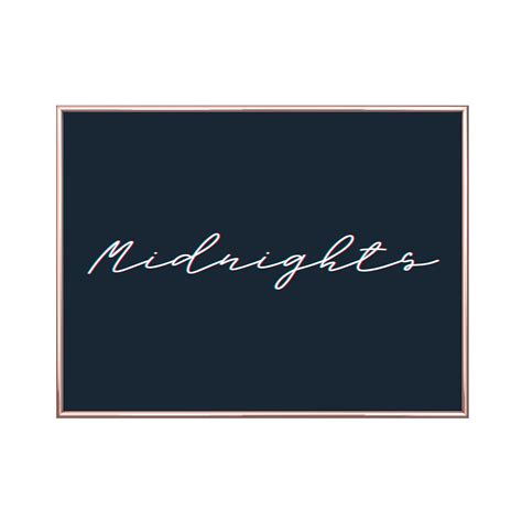 Midnights Poster One Word Cursive Font Apartment Wall Etsy