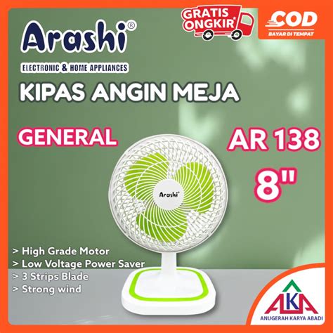 Jual Arashi Ar Kipas Angin Meja General Desk Fan Inch Berkualitas