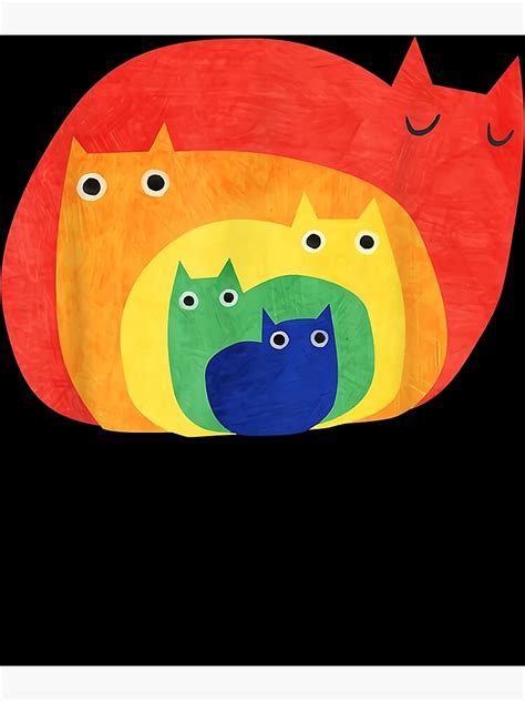 Gay Pride Cat Lgbt Cats Pile Cute Anime Rainbow Poster For Sale By AmyShort54 Redbubble