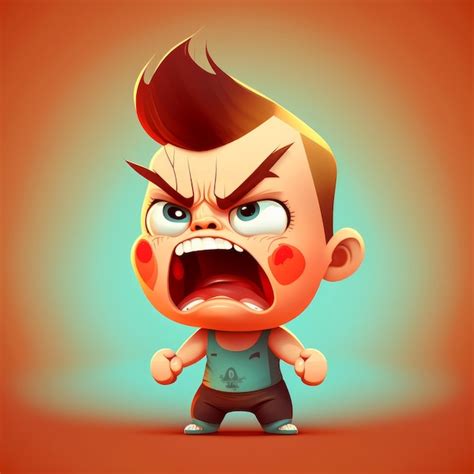 Premium Photo Cartoon Character With An Angry Look On His Face