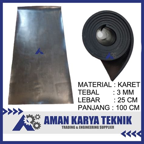 Jual Karet Hitam Lembaran Rubber Sheet Mm X Cm X Cm