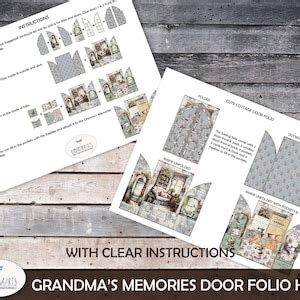 Grandma S Memories Double Door Folio Junk Journal Printable Folio Kit