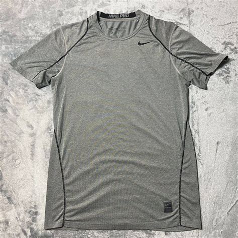 nike nike pro combat shirt mens medium grey gray fitted dri fit grailed