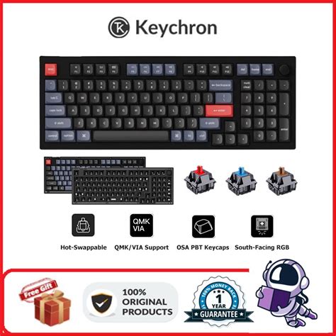 In Stock Keychron V Qmk Via Change Key Customized Mechanical Keyboard Rgb Hot Plugging