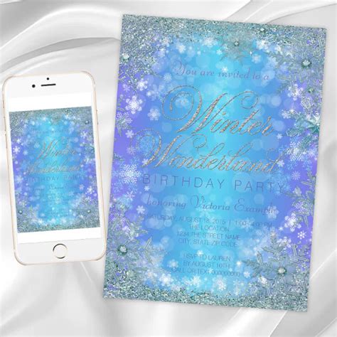 Frozen Winter Wonderland Birthday Party Invitation Zazzle