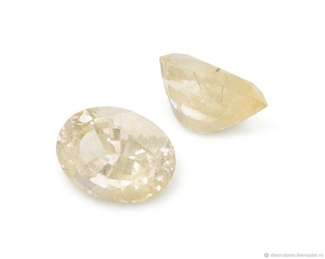 Природный кварц-волосатик с рутилом, ограненные овалы в интернет ...