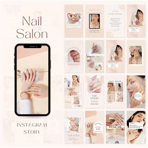 Nail Instagram Template Nail Tech Instagram Story Nail Salon Social