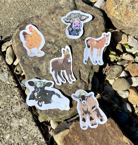 Farm Animal Stickers - Etsy