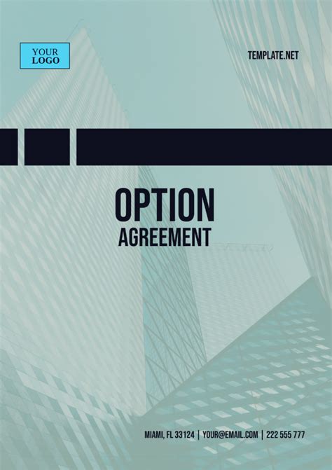 option agreement template  edit