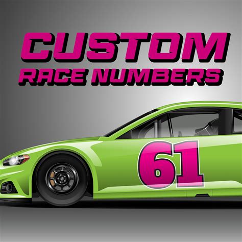 SET OF 2 Custom Race Numbers Custom Number Decals Racing | Etsy