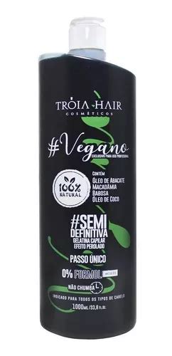 Escova Semi Definitiva Vegano Tróia Hair 1000ml Frete Grátis