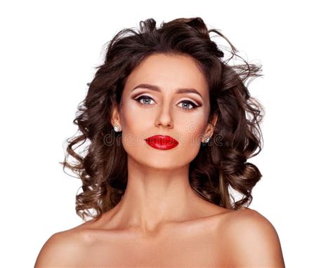 Closeup Portrait Of Beautiful Nude Fashion Female Model Stock Photo Image Of Background Close