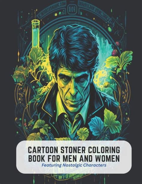 Cartoon Stoner Coloring Book For Men And Women Featuring Nostalgic