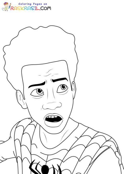 Desenhos de Miles Morales para Colorir - Impressão do Homem-Aranha