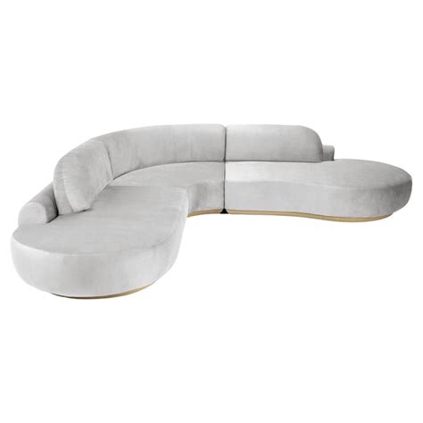 Naked Curved Sofa Small With Natural Oak And Aluminium For Sale At Stdibs