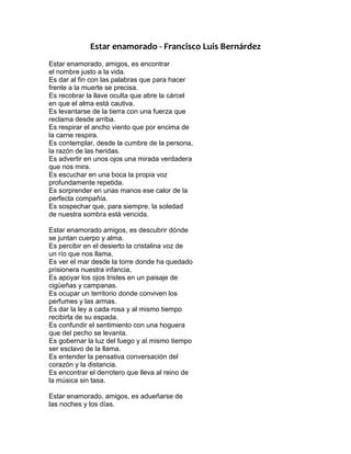 POEMA ES ESTAR ENAMORADO DERECHOS DE AUTOR Docx