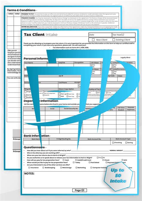 Tax Preparer Client Questionnaire Form Perfect For Tax Preparers To