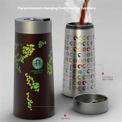 Экочашка Eco Tumbler, которая благодарит листочками за чистоту