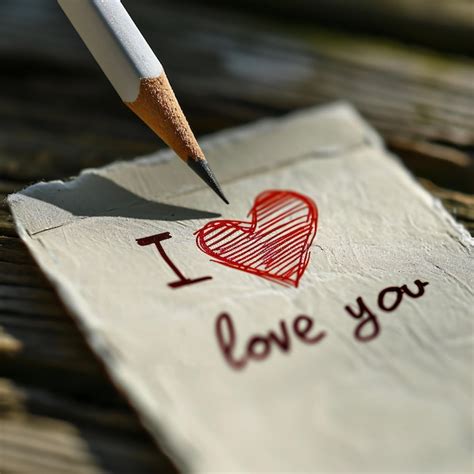 Premium Photo Background Of I Love You Note