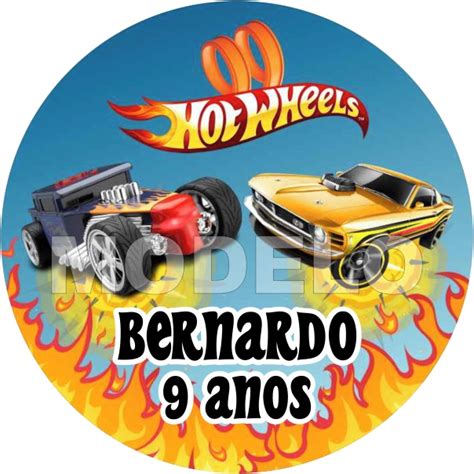 Adesivos Latinha ou Pirulito Hot Wheels Etiqueta Rótulo Personalizado Kit Festa