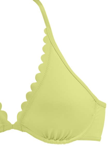 LASCANA Bügel Bikini Top Scallop gelb Cup C 36