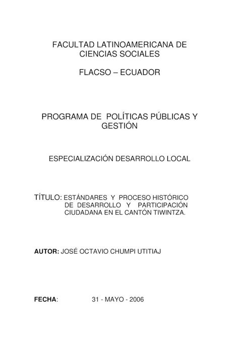 Pdf Facultad Latinoamericana De Ciencias Sociales Flacso