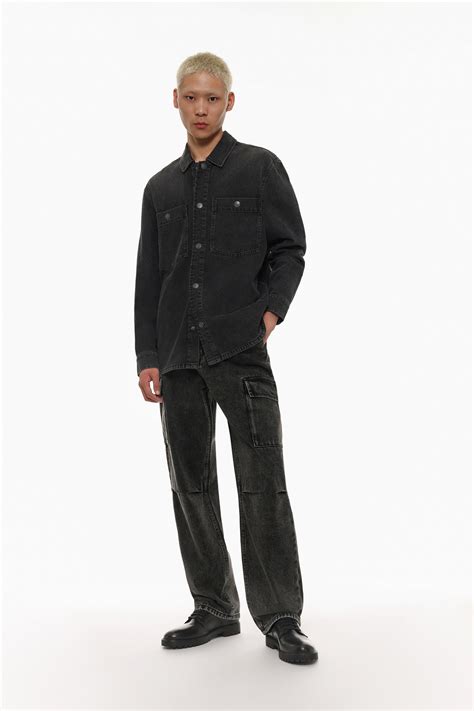 relaxed fit cargo jeans   man lefties uae dubai