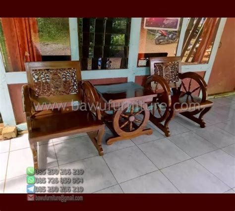 Jual Kursi Teras Roda Model Minimalis Kayu Jati Jepara Bawu Furniture