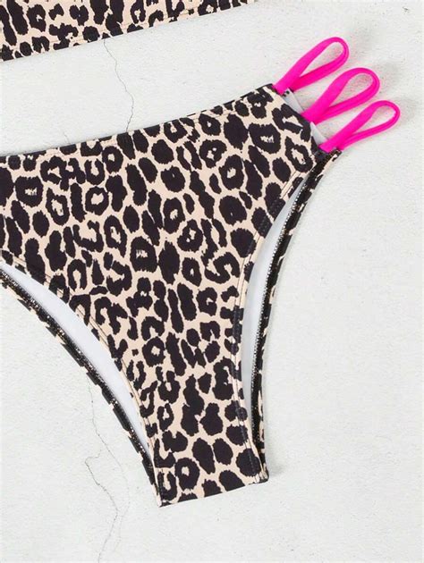 Swim SXY Ensemble de bikini léopard sexy pour femmes 2025 été Mode en ligne SHEIN FRANCE